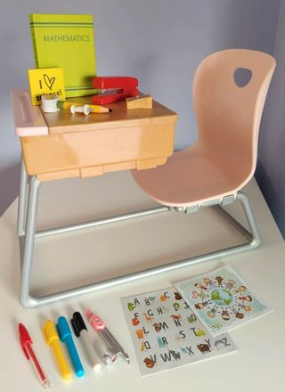 Escritorio mesa silla rosa muñeca BJD MDD 1/4 doll