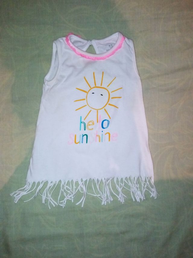 vestido camiseta playa niña