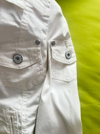 Cazadora vaquera blanca
