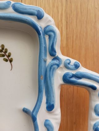 Bandeja decorativa pintada a mano