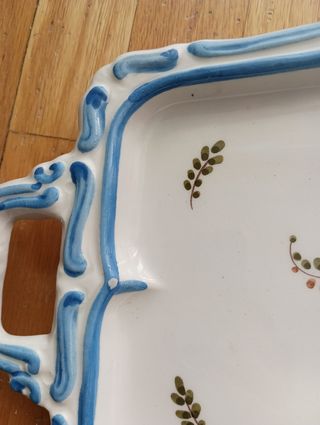 Bandeja decorativa pintada a mano