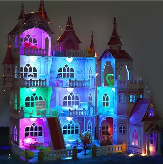 Casa muñecas 3d con luces para montar