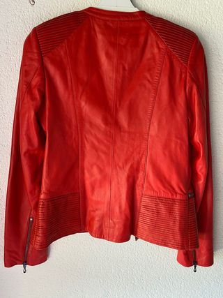 Nueva chaqueta de Cuero rojo