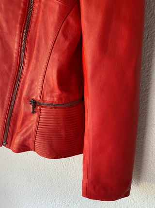 Nueva chaqueta de Cuero rojo