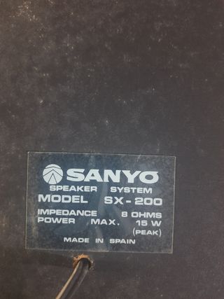 Altavoces SANYO modelo SX-200