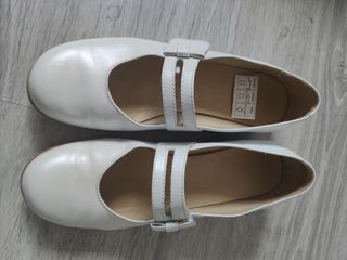 Zapatos COMUNIÓN piel blanco nacarado,como nuevos