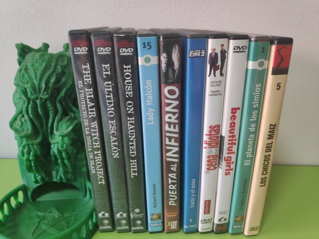 Ganga lote de 9 DVDs, a 60 céntimos la peli