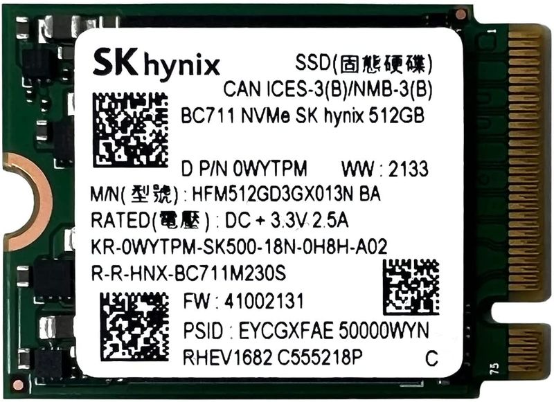 Unidad de estado sólido de 512 GB SK Hynix BC711