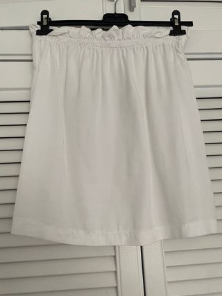 Falda blanca con lazo T Única