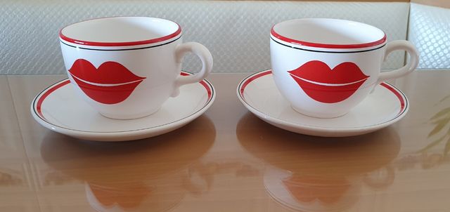 Juegos de desayuno grandes labios ceramica Portuga