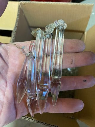 Repuestos de prismas de Cristal muy antiguos