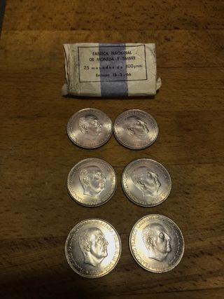 Colección Monedas plata cien pesetas Franco 1966