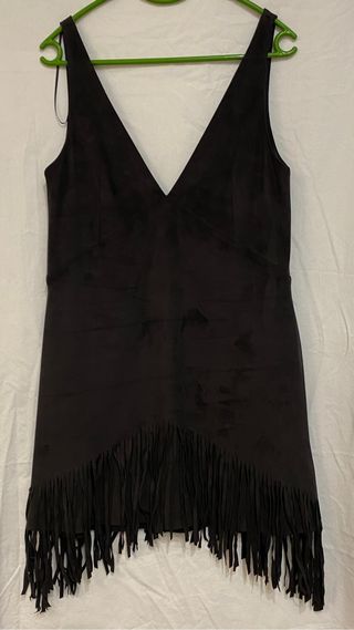 Vestido antelina flecos