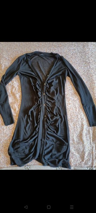 Cardigan nero Giacchetta leggera Motivi nera lunga