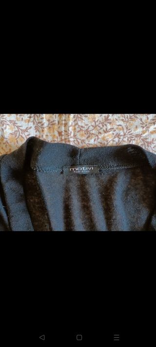 Cardigan nero Giacchetta leggera Motivi nera lunga