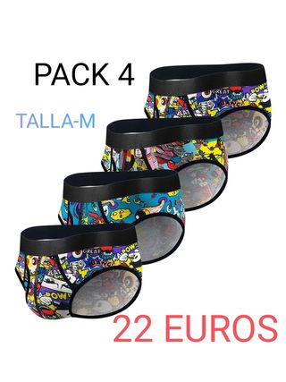 PACK 4 SLIPS DIBUJOS CHICO "OFERTA"