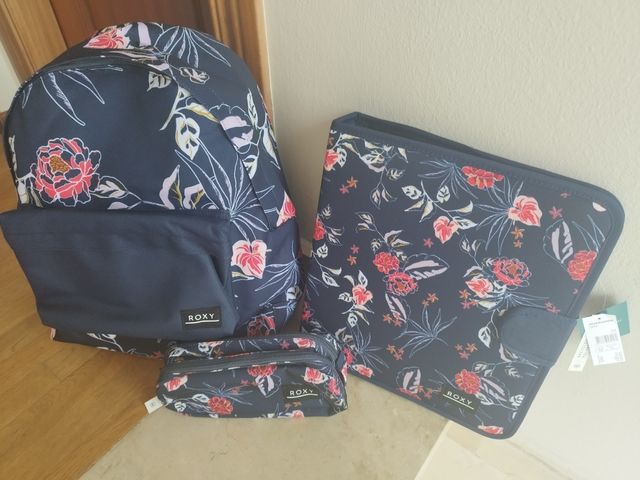 MOCHILA,ESTUCHE,ARCHIVADOR ROXY NUEVO C/ETIQUETA