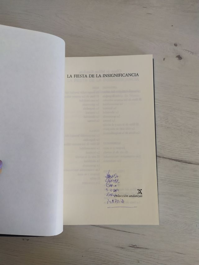 Milan Kundera. la fiesta de la insinificacia.