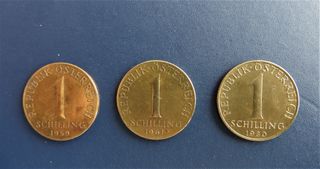 Österreich 1 Schilling 1959/1961/1980 (Austria)
