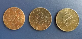 Österreich 1 Schilling 1959/1961/1980 (Austria)