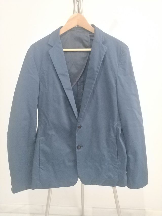 chaqueta azul marina Zara hombre talla 40