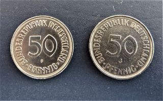50 pfennig, 1950-1972 Germania