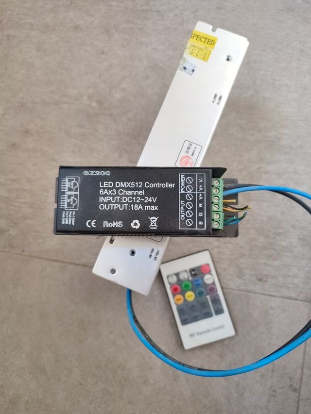 Fuente alimentación + controlador led