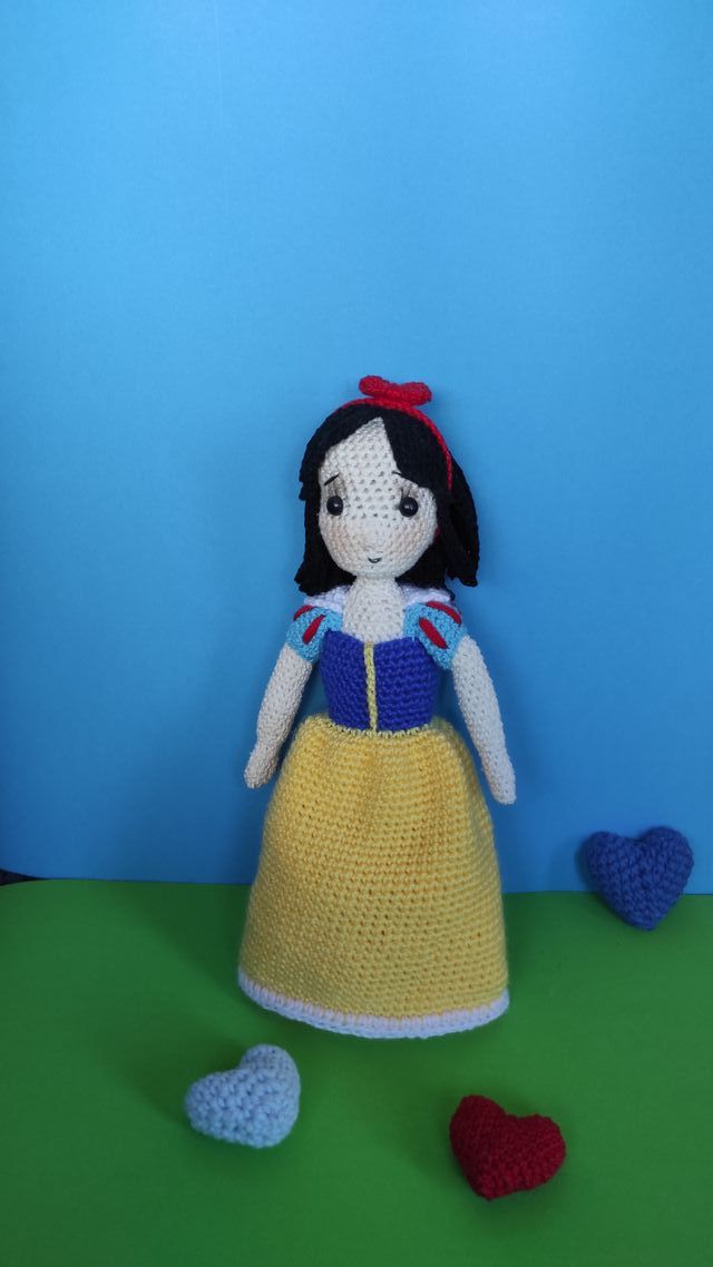 Blancanieves, Amigurumi, muñeco crochet único