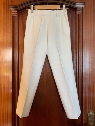 Traje de comunión azul marino-crudo