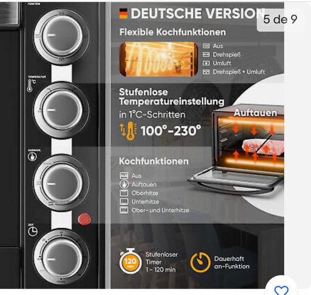 Stillstern mini horno multifuncional