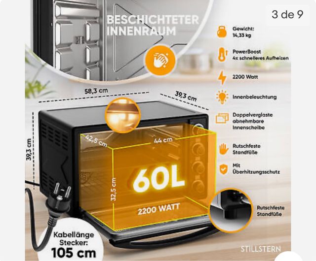 Stillstern mini horno multifuncional