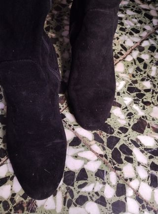 Botas altas serraje negras 41