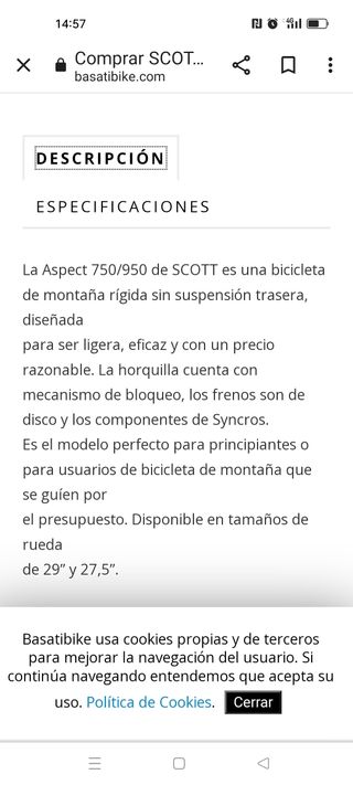 Scott aspect 950,xvt.