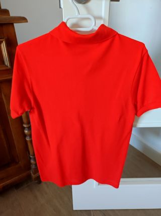 polo Lacoste rojo niño