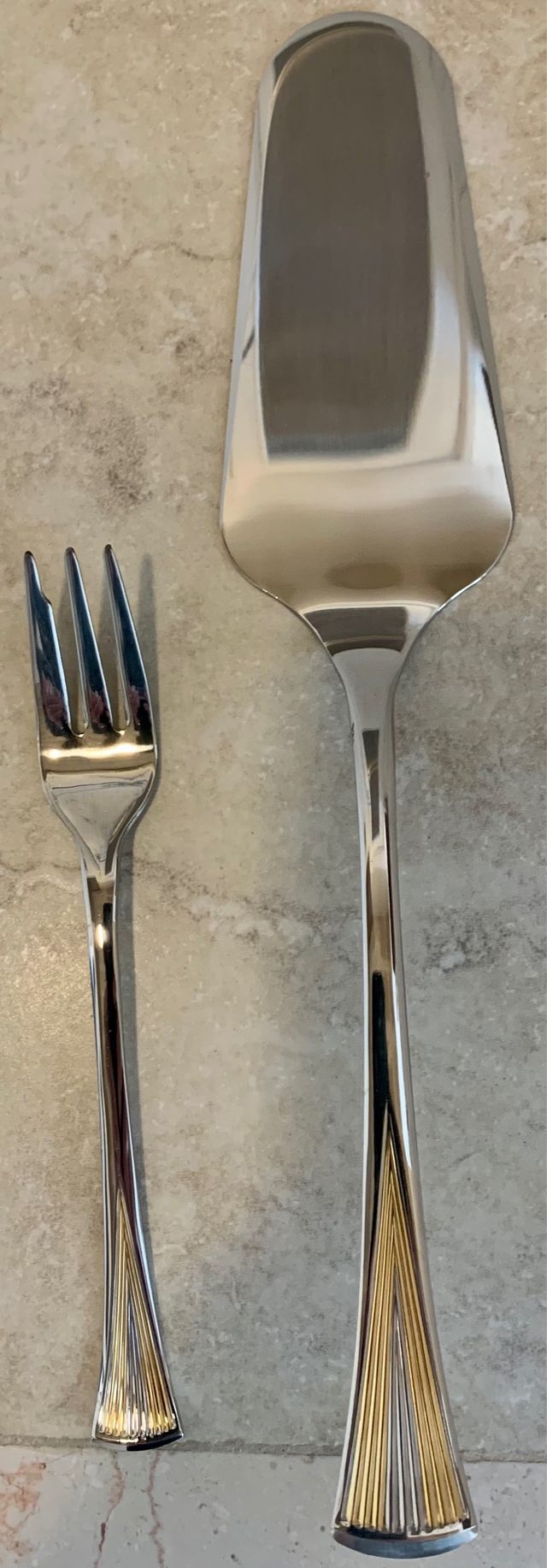 Set da dolce Morinox acciaio e oro zecchino