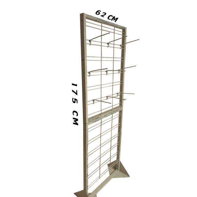 Espositore in metallo, supporto per gondola e accessori.