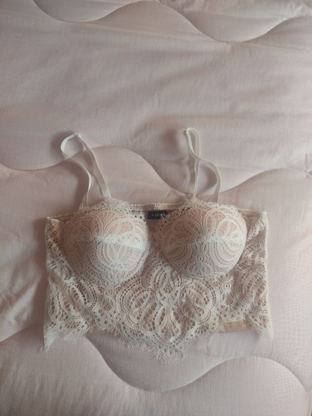 top ricamato taglia unica