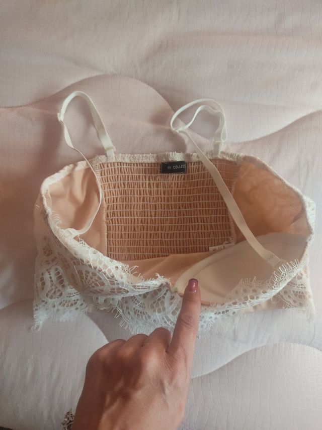 top ricamato taglia unica