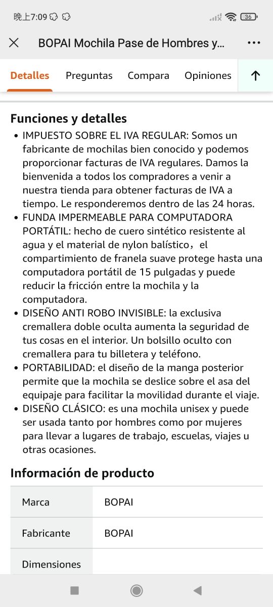 BOPAI Mochila Pase de Hombres y Mujeres Impermeabl