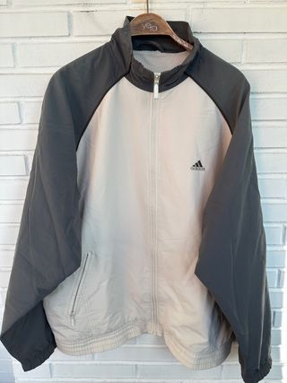 VINTAGE chaqueta beige gris ADIDAS talla XXL