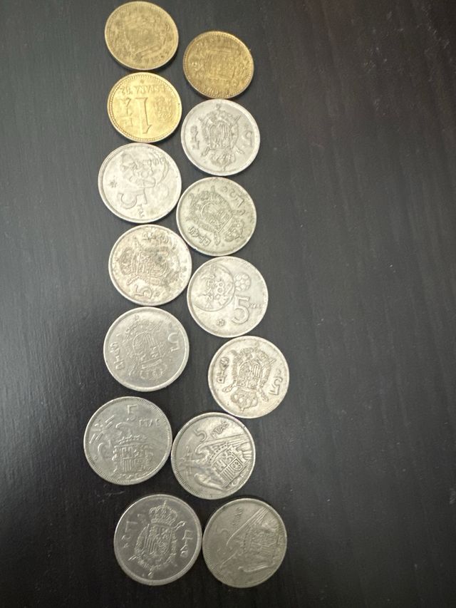 Lote de 14 monedas antiguas 