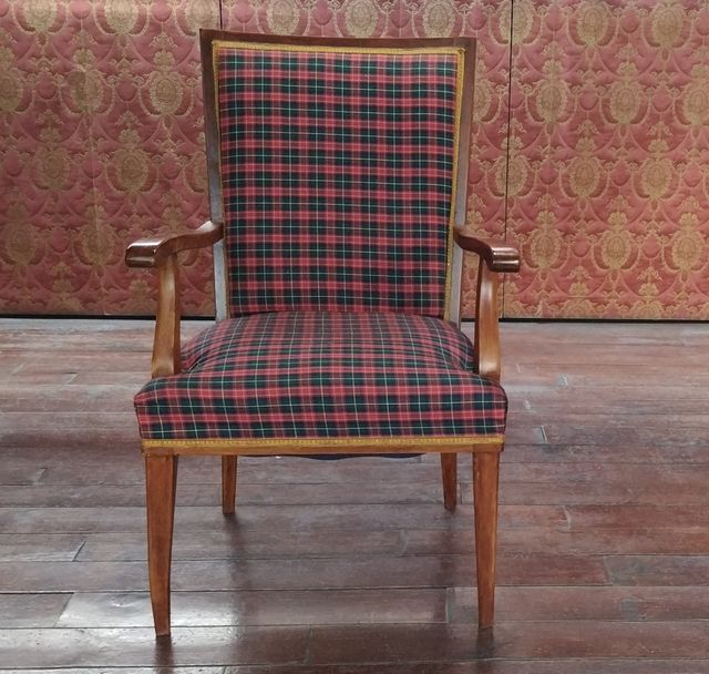 POLTRONA ANTICA, SEDIA VINTAGE, IN LEGNO