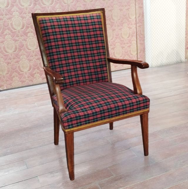 POLTRONA ANTICA, SEDIA VINTAGE, IN LEGNO