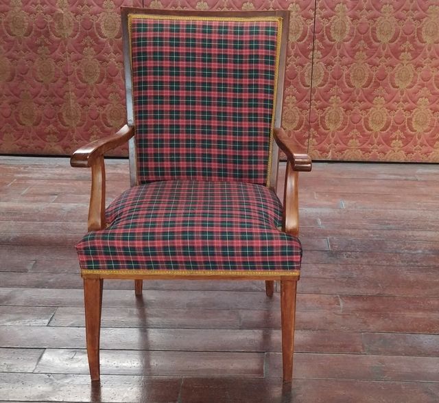 POLTRONA ANTICA, SEDIA VINTAGE, IN LEGNO