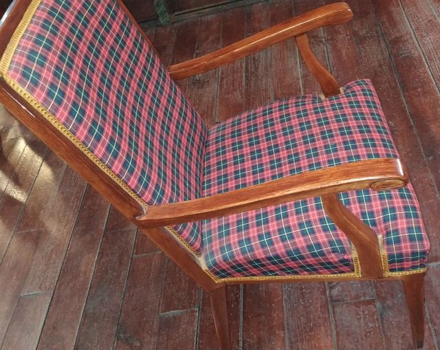POLTRONA ANTICA, SEDIA VINTAGE, IN LEGNO