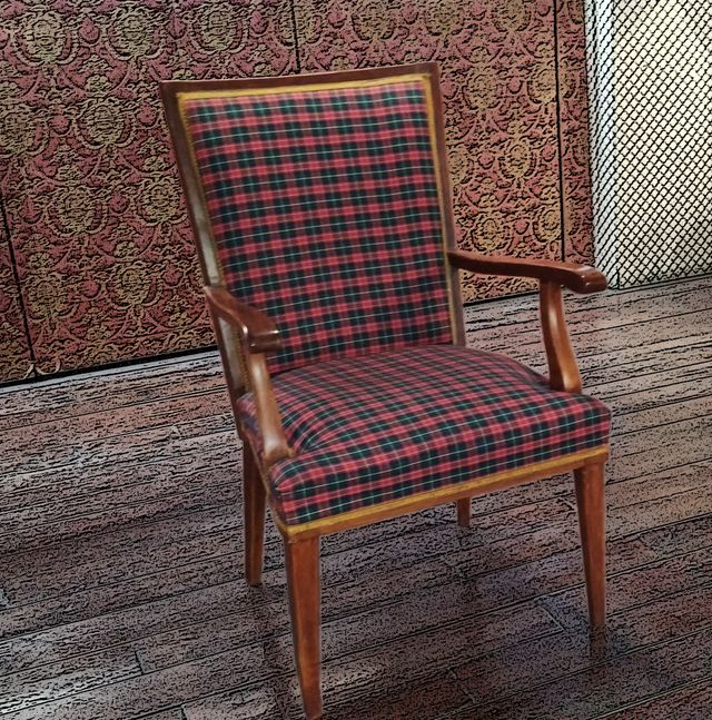 POLTRONA ANTICA, SEDIA VINTAGE, IN LEGNO