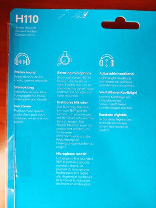 Auriculares con micrófono Logi H110 nuevos