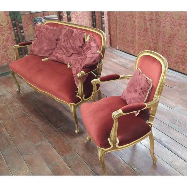 Sofá Luis XVI. Silla Antigua Francesa.