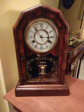 Rebajado! Reloj de madera antiguo para mesa/pared