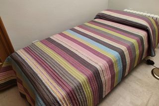 💤 Colcha / Edredón multicolor reversible